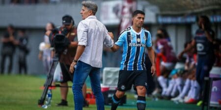 Luis Suárez e Renato Gaúcho no Grêmio