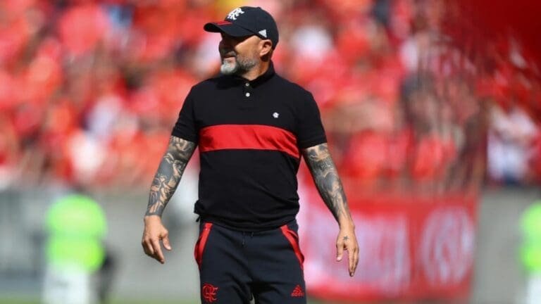 O técnico do Flamengo, Jorge Sampaoli.