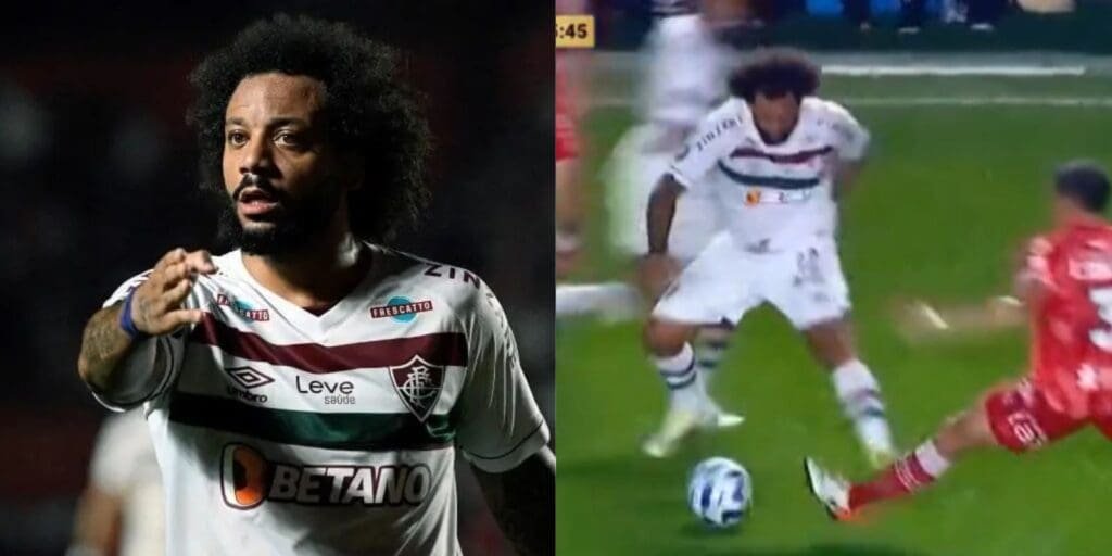Marcelo se envolve em lance chocante na partida da Libertadores