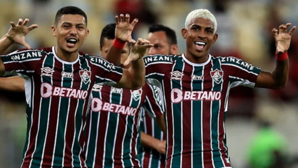 Elenco do Fluminense em campo