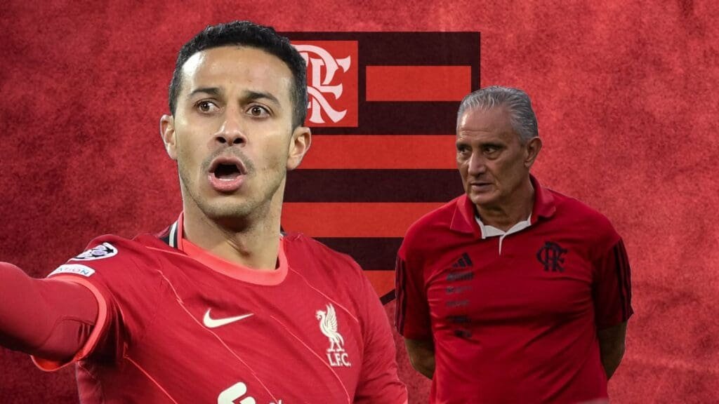 Thiago Alcântara e Tite pelo Flamengo