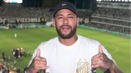 Neymar Jr presente na final do Campeonato Paulista