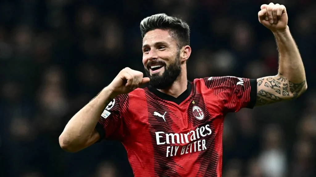 Giroud, jogador do Milan