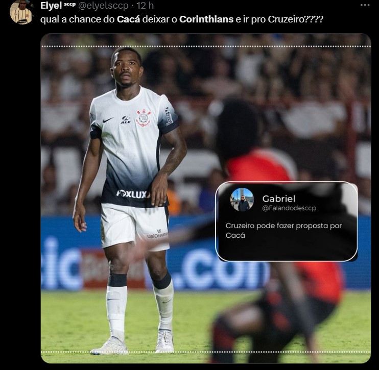 Zagueiro do Corinthians, Cacá interessa ao Cruzeiro 