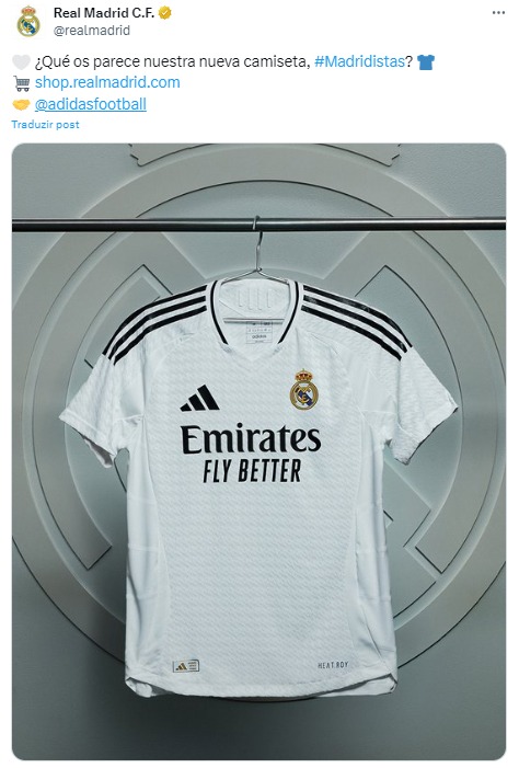 Novo uniforme do Real Madrid anunciado 