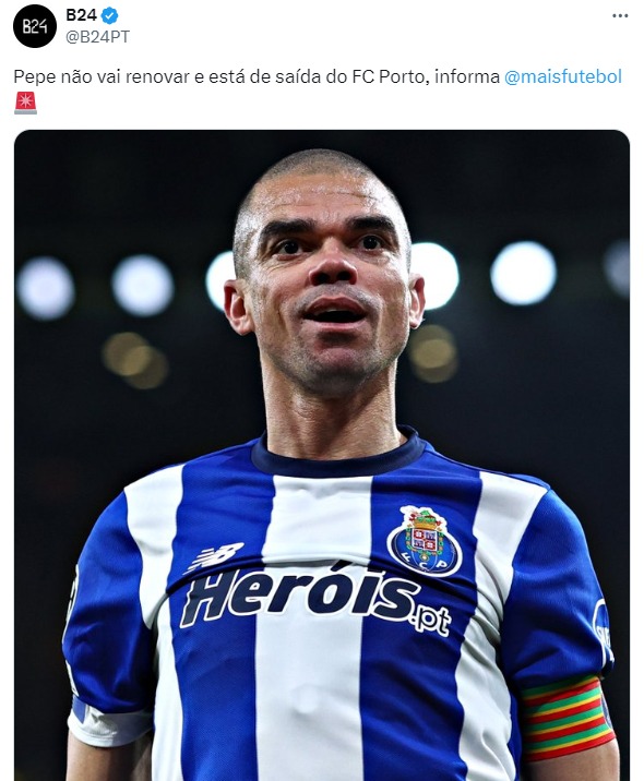 Pepe está de saída do Porto e torcida do Cotinthians quer o jogador