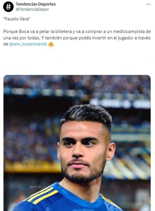 Fausto Vera recebe proposta do Boca Juniors