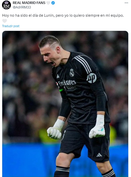 Adriy Lunin quer ficar no Real Madrid