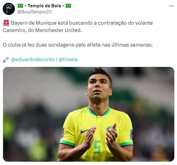 Bayern de munique sonda Casemiro