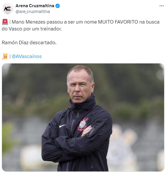 Mano Menezes é um dos nomes cotados para assumir o Vasco