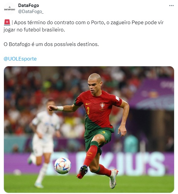 o português Pepe é alvo de interesse do Botafogo