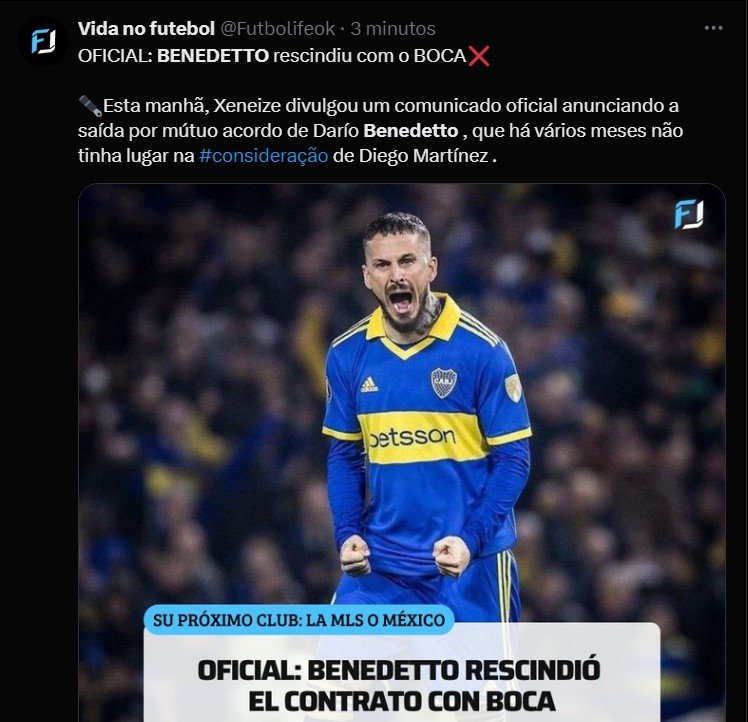 Benedetto não é mais jogador do Boca Jrs 