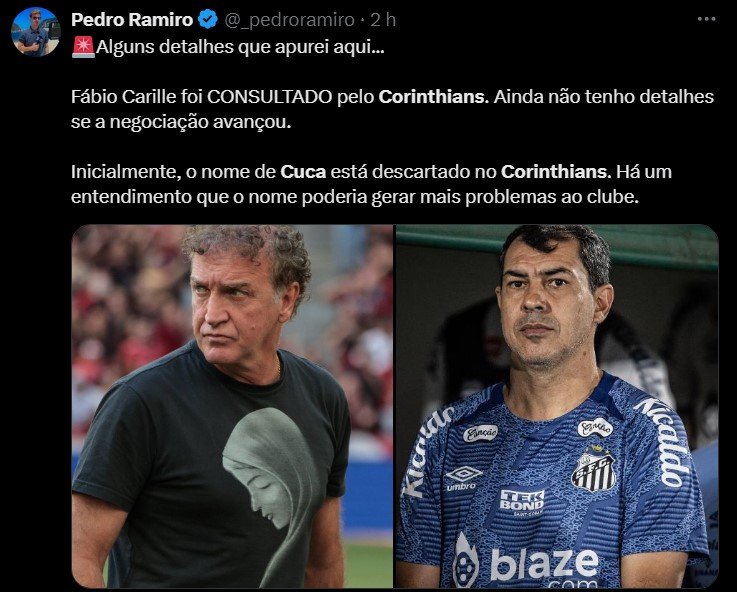 Cuca está mais uma vez na mira do Corinthians 