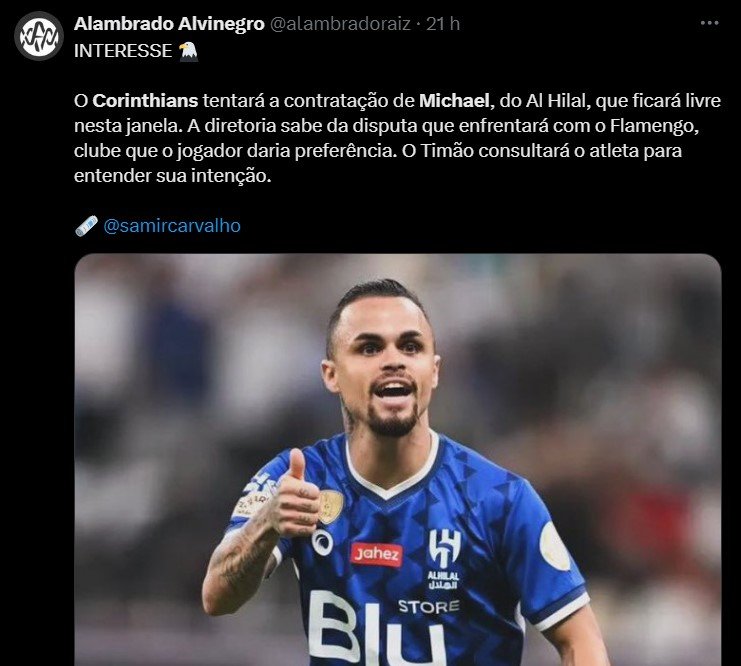 Michael pode estar negociando com o Corinthians 