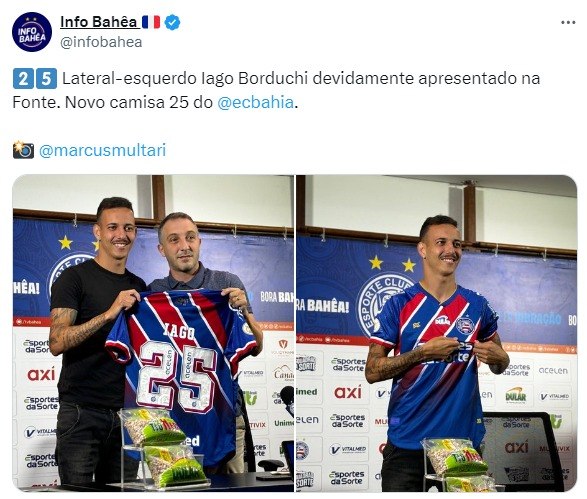 Iago Borduchi é o novo reforço do Bahia