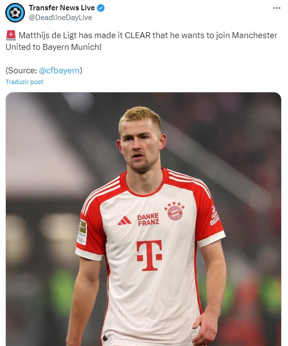 MAtthijs de Ligt está perto de fechar com o manchester united