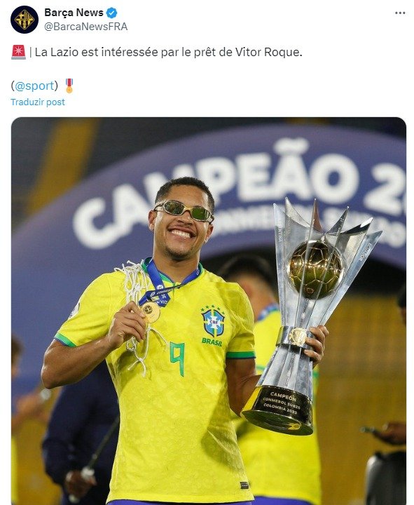 Vitor Roque é alvo de interesse da LAzio