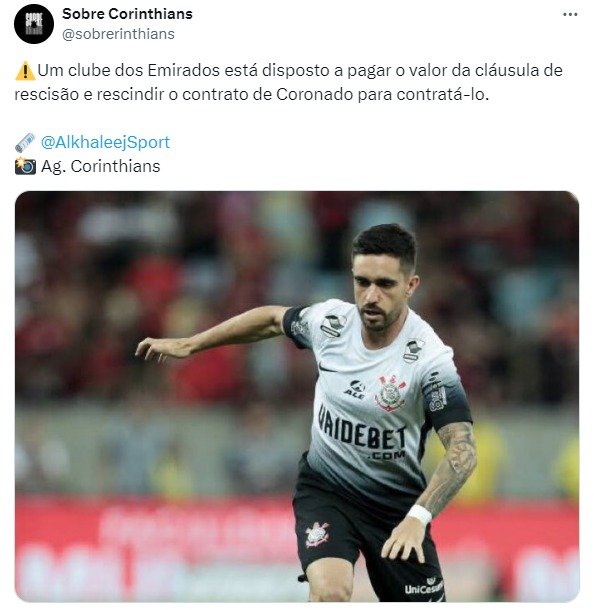 Clube Árabe está disposto a pagar multa de Igor Coronado no Corinthians