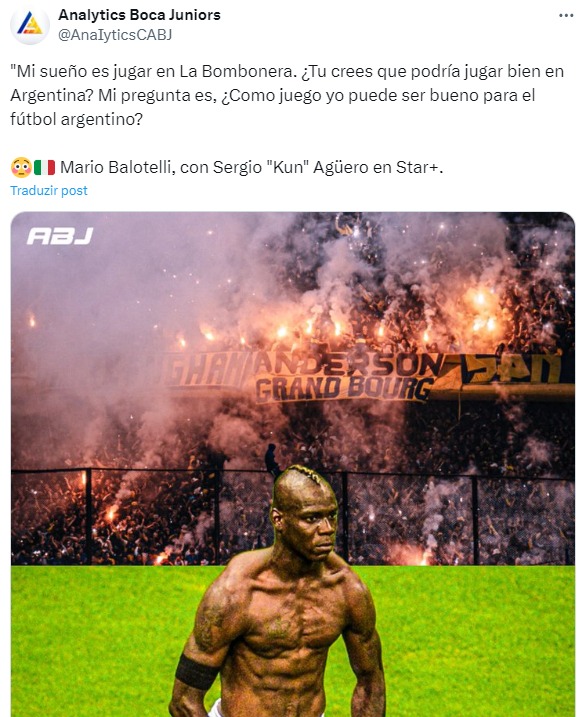 Mario Balotelli tem sonho de jogar no Boca Juniors