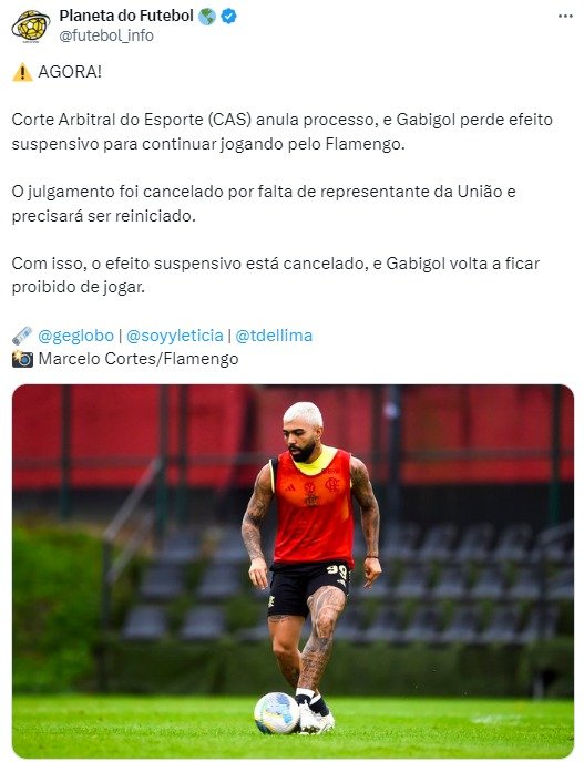 Processo de Gabigol é anulado