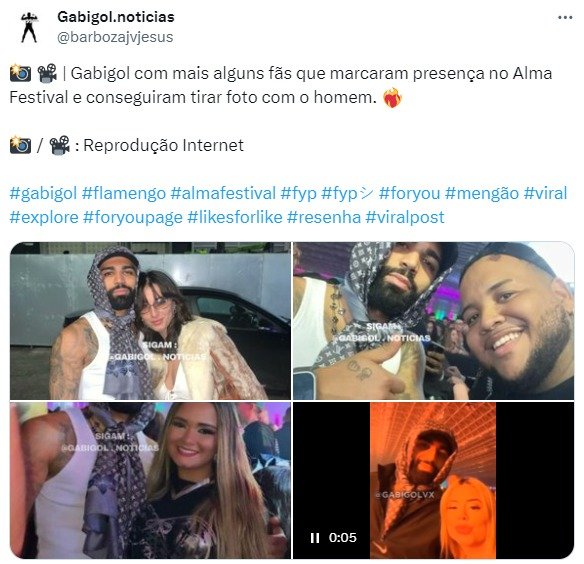 Gabigol com fãs no festival