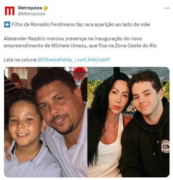 Ronaldo e seu filho Alexander Lima
