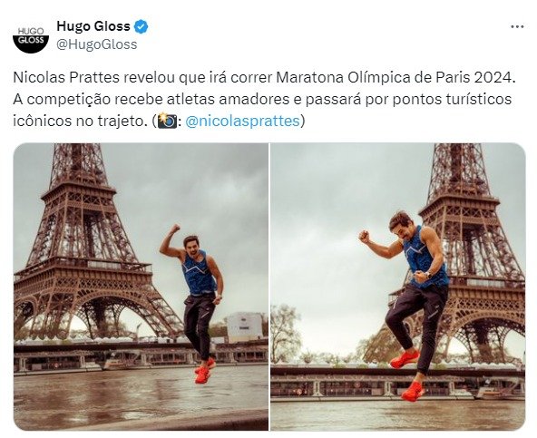 Nicolas Prattes irá participar da maratona em Paris, sede das Olimpíadas