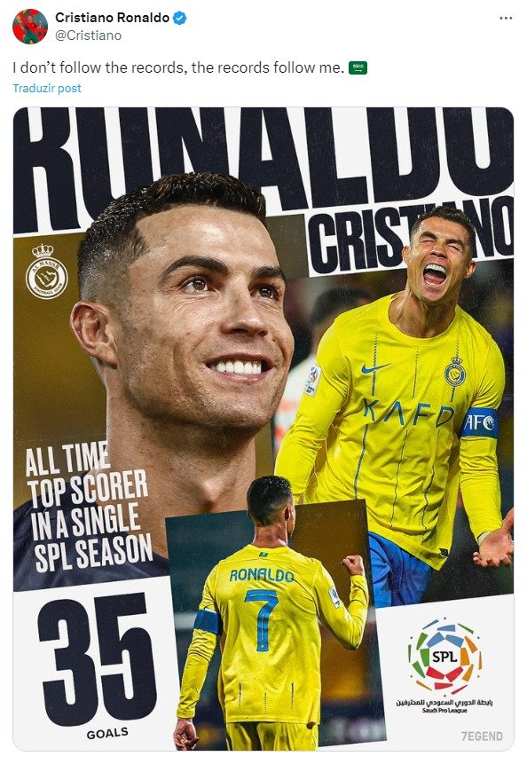 Cristiano Ronaldo quebra recorde no Al Nassr