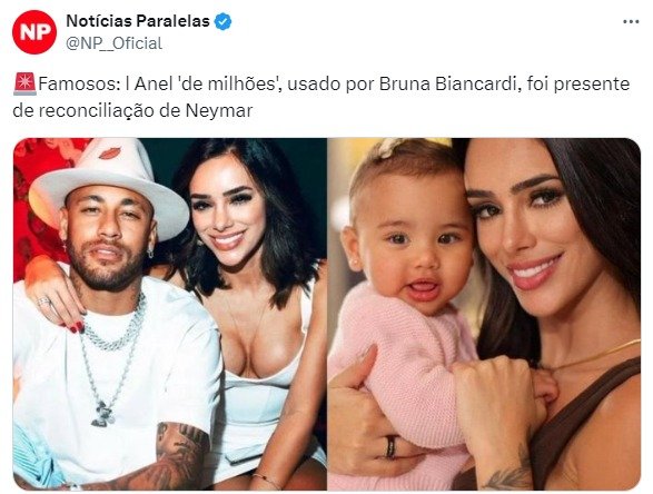 Neymar dá anel de presente a Bruna Biancardi