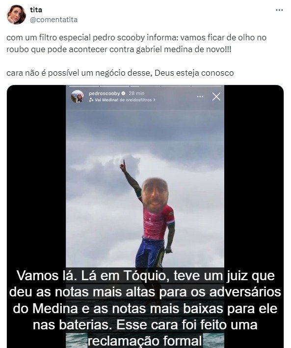 Pedro Scooby reclama do juiz no surf nas Olimpíadas