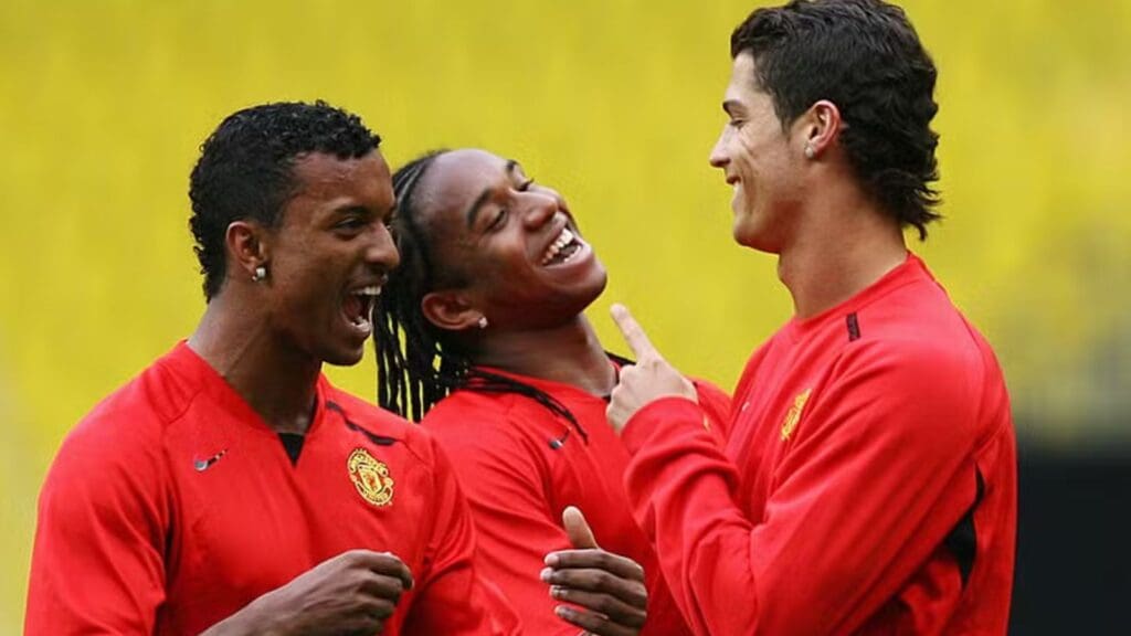 Anderson e CR7 no Manchester United