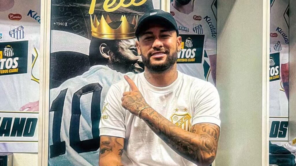 Neymar no CT do Santos