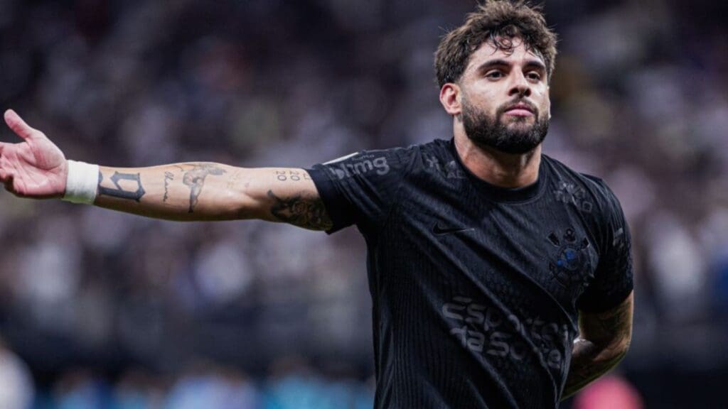 Yuri Alberto com a camisa All Black do Corinthians