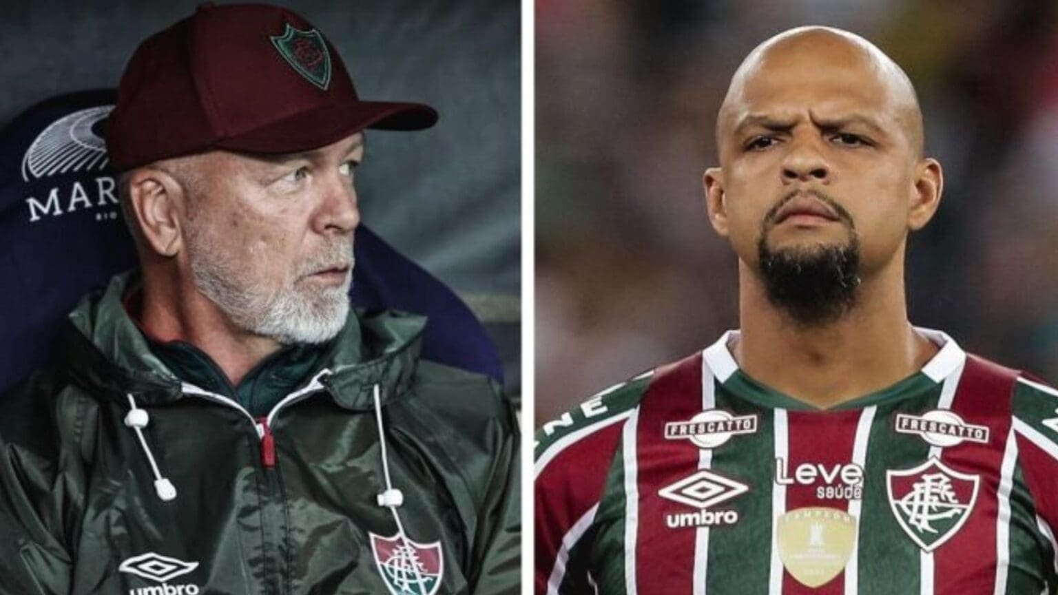Mano Menezes e Felipe Melo pelo Fluminense